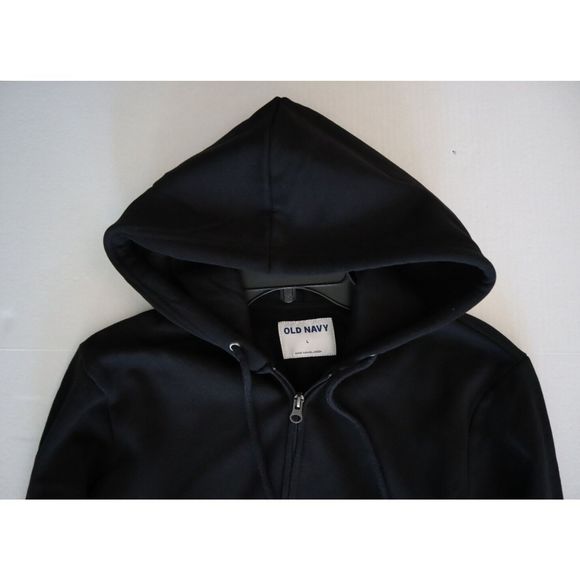 Old Navy 207128-01 Men's Sz L Blackjack Black Classic Front Zip Hoodie Jacket - Picture 4 of 8